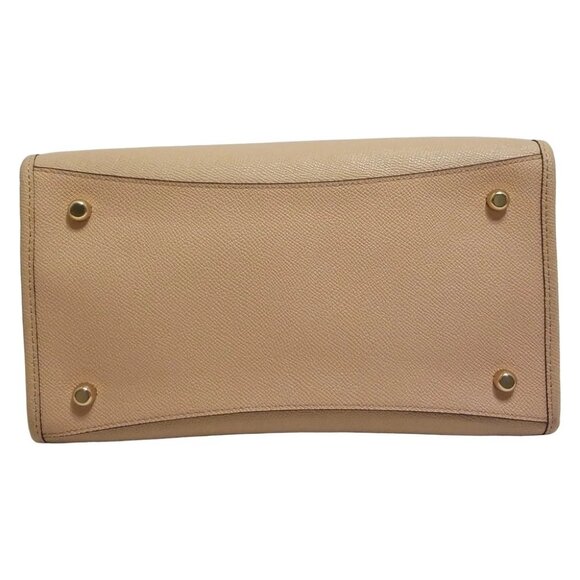 Auth COACH - F14926 Pink Beige Leather Tote Bag - Picture 4 of 9